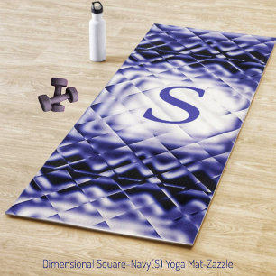 Tapis De Yoga Carré Dimensionnel-Marine-S