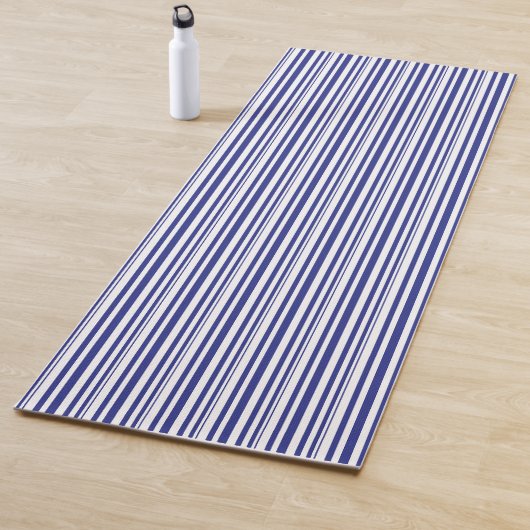 Tapis De Yoga Carreaux Bleus (En situation)