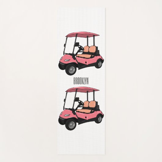 Tapis De Yoga Carte de golf / dessin animé en voiturette de golf (Devant)