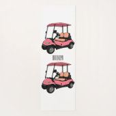 Tapis De Yoga Carte de golf / dessin animé en voiturette de golf (Dos)