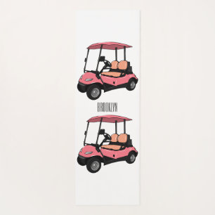 Tapis De Yoga Carte de golf / dessin animé en voiturette de golf