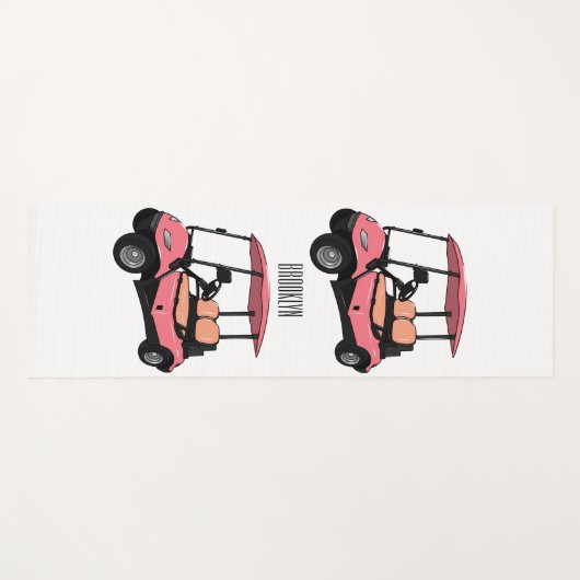 Tapis De Yoga Carte de golf / dessin animé en voiturette de golf (Devant (Horizontal))