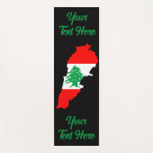 Tapis De Yoga Carte du Liban avec drapeau (Devant)