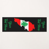Tapis De Yoga Carte du Liban avec drapeau (Devant (Horizontal))