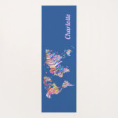 Tapis De Yoga Carte du monde multicolore (Dos)