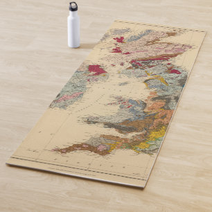 Tapis De Yoga Carte géologique, îles britanniques