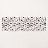 Tapis De Yoga Cartoon Cute Kitten Visages (Devant (Horizontal))