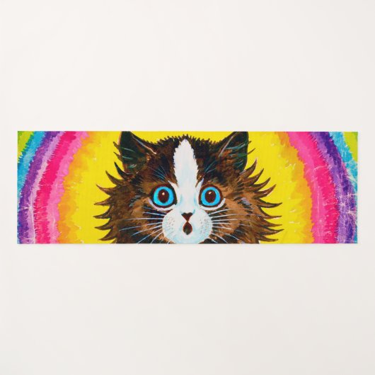 Tapis De Yoga Cat à Rainbow, Louis Wain (Devant (Horizontal))