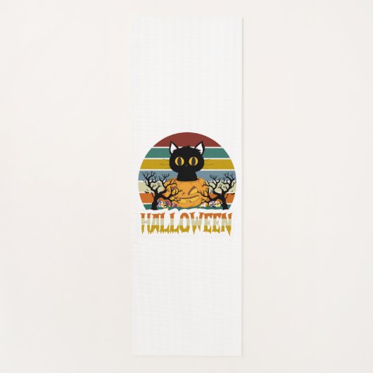 Tapis De Yoga Cat Halloween (Devant)