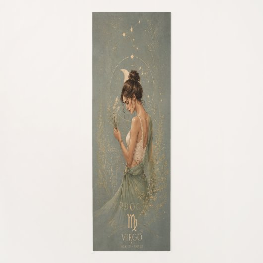 Tapis de Yoga Céleste Vierge Zodiaque (Devant)