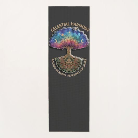 Tapis De Yoga Celestial Harmony Tree | Cosmic Meditation Mandala (Devant)