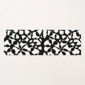 Tapis De Yoga Cells Abstraction Black White (Devant (Horizontal))