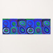 Tapis De Yoga Cercle Carré Kandinsky Farbstudie Blue Quadrate (Dos (Horizontal))