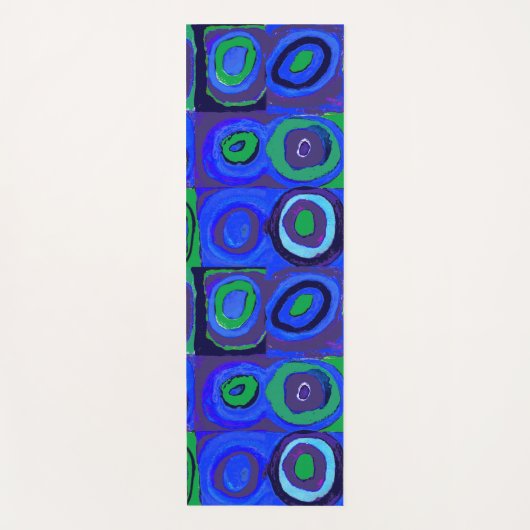 Tapis De Yoga Cercle Carré Kandinsky Farbstudie Blue Quadrate (Devant)