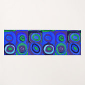 Tapis De Yoga Cercle Carré Kandinsky Farbstudie Blue Quadrate (Devant (Horizontal))