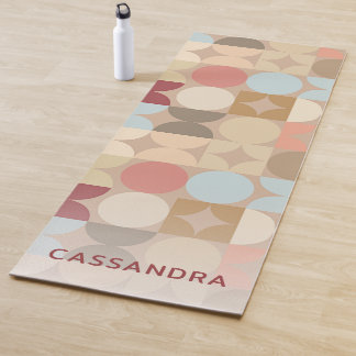 Tapis De Yoga Cercles Abstraits personnalisés Mod Fusion Pop Art