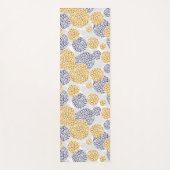 Tapis De Yoga Cercles avec imprimé léopard jaune et bleu (Devant)