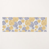 Tapis De Yoga Cercles avec imprimé léopard jaune et bleu (Devant (Horizontal))