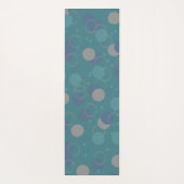 Tapis De Yoga Cercles Bleus Classique Moderne Motif Prénom (Dos)