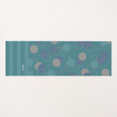 Tapis De Yoga Cercles Bleus Classique Moderne Motif Prénom (Devant (Horizontal))