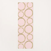 Tapis De Yoga Cercles d'or & Blushing rose moderne tendance chic (Devant)