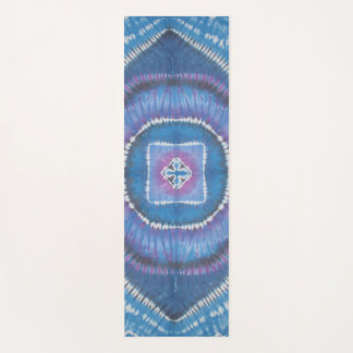 Tapis De Yoga Cercles et Carré Tie Dye