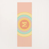 Tapis De Yoga Cercles multicolores et chats de tigre (Dos)