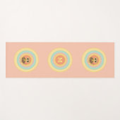 Tapis De Yoga Cercles multicolores et chats de tigre (Devant (Horizontal))