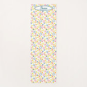 Tapis De Yoga Cercles orange jaune turquoise Points (Devant)