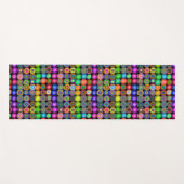 Tapis De Yoga Cercles peints de couleurs vives (Devant (Horizontal))