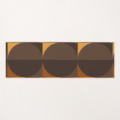 Tapis De Yoga cercles rétro brun (Devant (Horizontal))