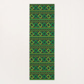 Tapis De Yoga cercles rétro verts (Dos)