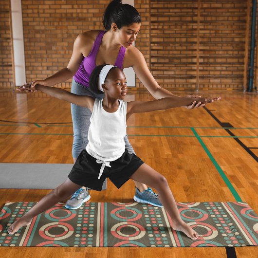 Tapis De Yoga Cercles rétro vintages