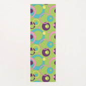 Tapis de Yoga Cercles Verts Funky (Devant)
