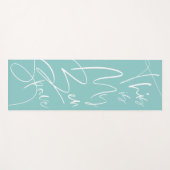 Tapis De Yoga C'Est Mon Espace Zen Élégant Script Turquoise (Devant (Horizontal))