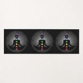 Tapis De Yoga Chakara couleurs et pose de yoga (Devant (Horizontal))