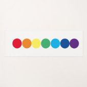 Tapis De Yoga Chakra blanc Rainbow Dot Yoga Mat (Devant (Horizontal))