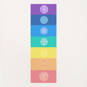 Tapis De Yoga Chakras Arc-en-ciel coloré Mandalas Yoga Mat