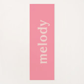 Tapis De Yoga Chambre dortoir moderne nom rose (Devant)