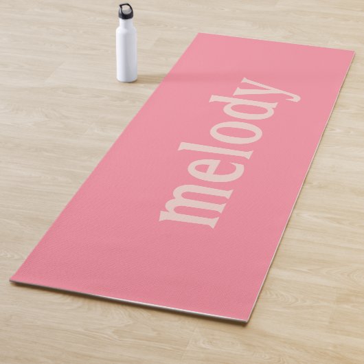 Tapis De Yoga Chambre dortoir moderne nom rose (En situation)