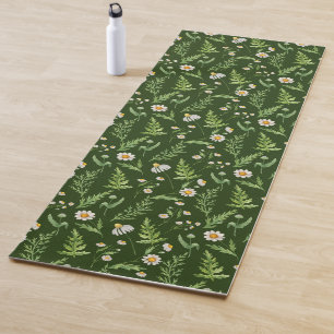 Tapis De Yoga Chamomile Fleur Botanique Rustique Motif