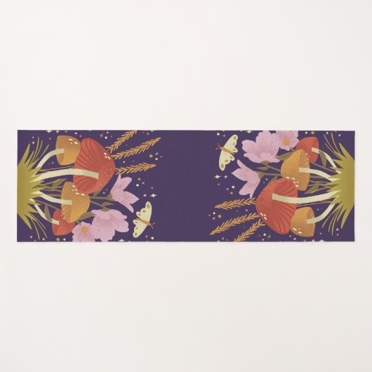 Tapis De Yoga Champignon forestier Yoga Mat (Devant (Horizontal))
