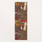 Tapis De Yoga Champignons sauvages sur brun (Devant)