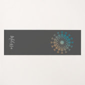 Tapis De Yoga Charcoal Mandala Mindfulness Yoga Mat (Devant (Horizontal))