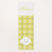 Tapis De Yoga Chartreuse et gris tendance Monogram Yoga Mat (Devant)