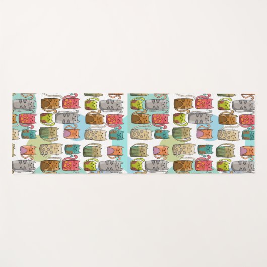 Tapis De Yoga Chat! (Devant (Horizontal))