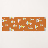 Tapis De Yoga Chat blanc dans divers Poses de Yoga Yoga Mat (Devant (Horizontal))