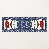 Tapis De Yoga Chat chanceux japonais ou Maneki-Neko (Devant (Horizontal))