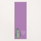 Tapis De Yoga Chat coloré Texte personnalisé (Devant)