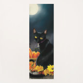 Tapis De Yoga Chat d'Halloween noir (Devant)